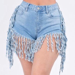 Sexy Distressed High Waist Bohemian Shorts Stretch